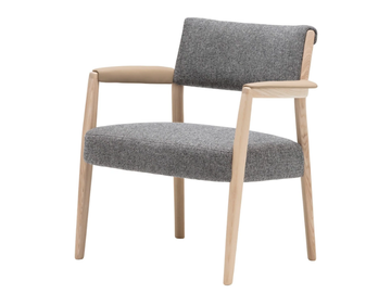 RIZO BU2044 - Ash easy chair with integrated cushion by Andreu World