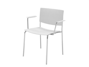 SIT SO1202 - Stackable open back technopolymer chair with armrests by Andreu World