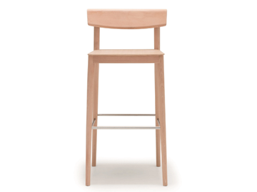 SMART BQ0637 - High wooden stool with back by Andreu World
