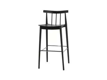 SMILE BQ0327 / BQ0346 - High beech stool with back with footrest by Andreu World
