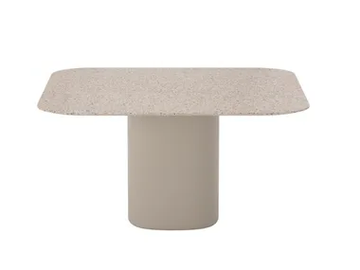 SOLID OUTDOOR ME17400 - Square garden table with thermo-polymer base by Andreu World