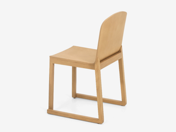 AVA - Stackable sled base solid wood chair by Anesis