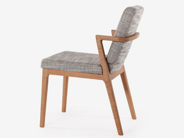 MOSSA - Fabric chair with armrests by Anesis