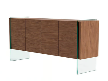 3057 - Walnut sideboard with doors by Angel Cerdá