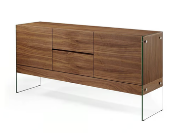 3062 - Walnut sideboard with doors by Angel Cerdá