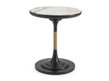 DILAN - Round marble high side table by A.R. Arredamenti
