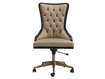 DILAN - Tufted leather chair with castors by A.R. Arredamenti