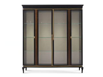 DILAN - Wooden display cabinet by A.R. Arredamenti