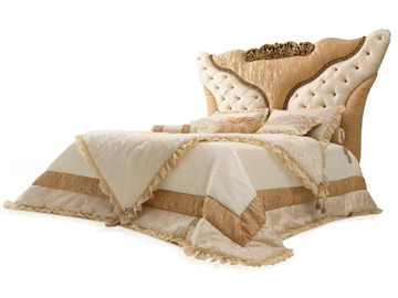 GRAND ROYAL - Double bed with upholstered headboard by A.R. Arredamenti