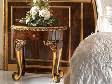 GRAND ROYAL - Oval bedside table with drawers by A.R. Arredamenti
