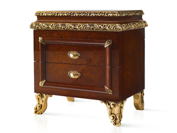 GRAND ROYAL - Rectangular bedside table with drawers by A.R. Arredamenti