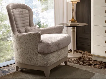 OLIVER - Fabric armchair with armrests by A.R. Arredamenti