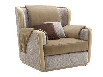 OLIVER - Fabric armchair with armrests by A.R. Arredamenti