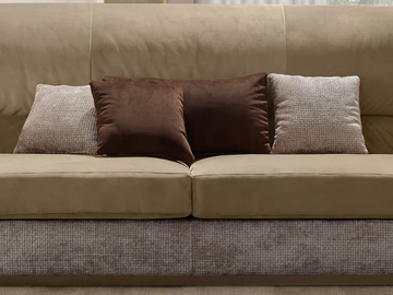 OLIVER - Solid-color fabric sofa cushion by A.R. Arredamenti