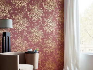 306571 - 306577 - Textile effect wallpaper with floral pattern by Architects Paper