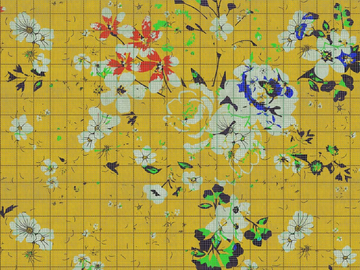 FLOWER PLAID - Digital printing wallpaper with floral pattern by Architects Paper