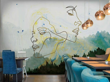 GOLDEN OUTLINE - Fire retardant washable nonwoven wallpaper by Architects Paper