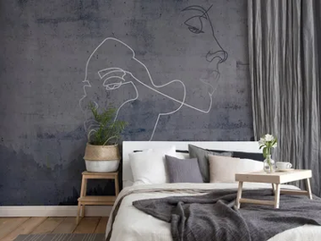 SILVER OUTLINE - Washable nonwoven wallpaper by Architects Paper