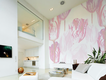 TULIP ARTWORK - Washable nonwoven wallpaper with floral pattern by Architects Paper