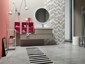 SOUL - COMPOSITION 06 - Oak bathroom cabinet / vanity unit by Arcom