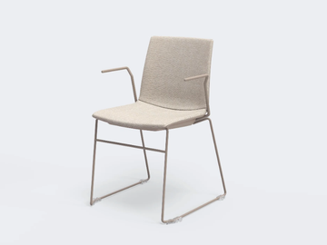 AIRA - Sled base upholstered chair with armrests by Ares Line