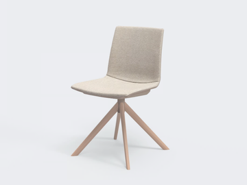 AIRA - Upholstered trestle-based chair by Ares Line