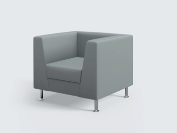 NAXOS - Upholstered leather armchair with armrests by Ares Line