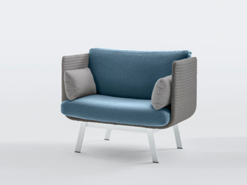 PRIVÈE - Upholstered lobby chair with armrests by Ares Line