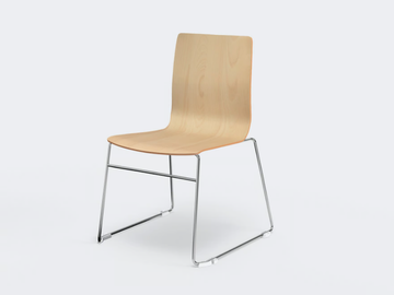 WOODY - Stackable sled base chair by Ares Line