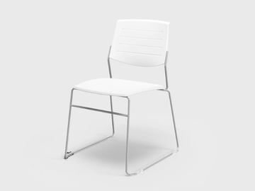 ZERO9 FILO - Stackable sled base plastic chair by Ares Line