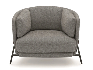 CRADLE - Fabric armchair with armrests by Arflex