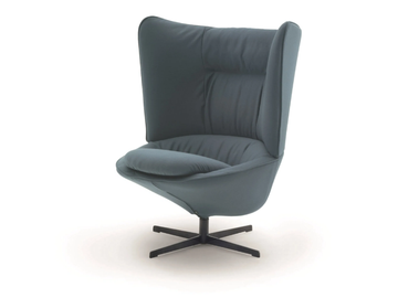 LADLE HIGH - Upholstered fabric armchair high-back by Arflex