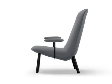 LEAFO - Fabric armchair with armrests by Arflex