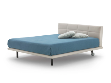 LEDLETTO - Double bed with upholstered headboard by Arflex