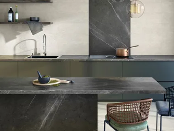 BASALTO BEIGE ACTIVE - Indoor porcelain stoneware wall tiles with stone effect by ARIOSTEA