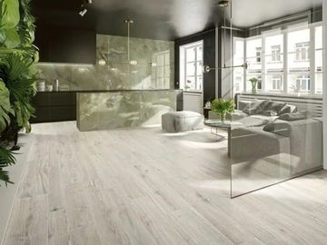 LEGNI HIGH-TECH - ROVERE GESSO - Porcelain stoneware wall/floor slabs with wood effect by ARIOSTEA
