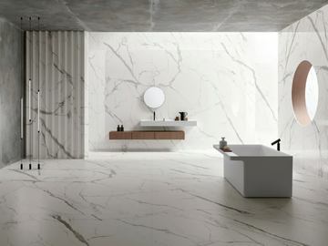 ULTRA MARMI - BIANCO STATUARIO - Porcelain stoneware wall/floor slabs with marble effect by ARIOSTEA