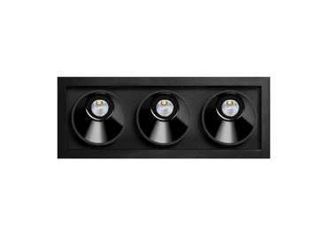 BLACK FOSTER ASYMMETRIC RECESSED 3 - Recessed LED multiple aluminium spotlight by Arkoslight