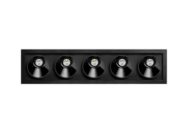 BLACK FOSTER ASYMMETRIC RECESSED 5 - Recessed LED multiple aluminium spotlight by Arkoslight