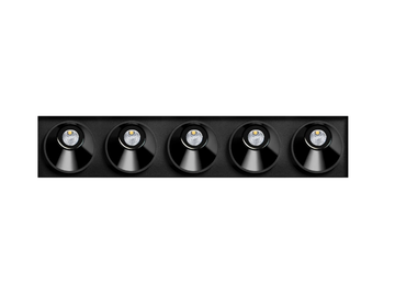 BLACK FOSTER ASYMMETRIC TRIMLESS 5 - Recessed LED multiple aluminium spotlight by Arkoslight