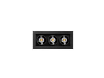 BLACK FOSTER MICRO RECESSED 3 - Recessed LED multiple aluminium spotlight by Arkoslight