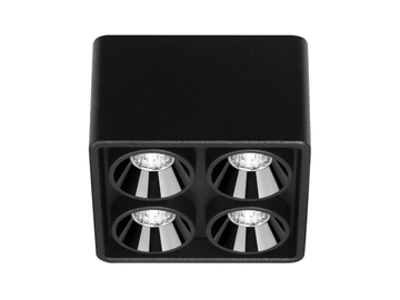 BLACK FOSTER MICRO SURFACE 2X2 - Multiple LED aluminium spotlight by Arkoslight
