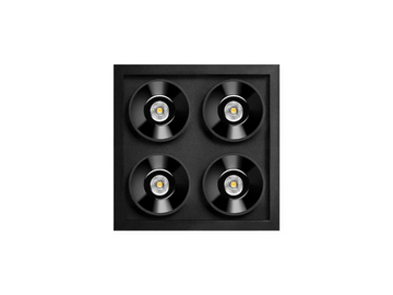 BLACK FOSTER RECESSED 2x2 - Multiple LED recessed aluminium spotlight by Arkoslight