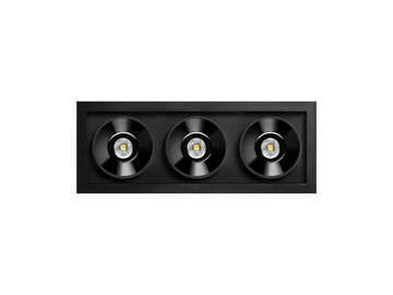 BLACK FOSTER RECESSED 3 - Recessed LED multiple aluminium spotlight by Arkoslight