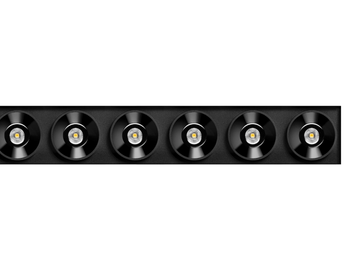 BLACK FOSTER TRIMLESS 15 - Recessed LED multiple aluminium spotlight by Arkoslight