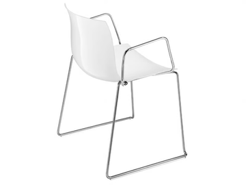 CATIFA 53 - Sled base chair with armrests by Arper