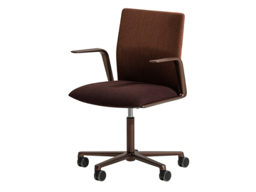 KINESIT MET - Fabric office chair with castors with armrests by Arper