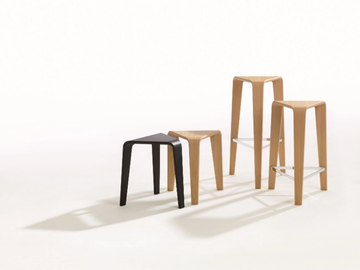 PLY - High oak stool by Arper