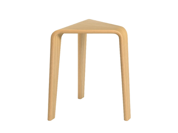 PLY - Low oak stool by Arper