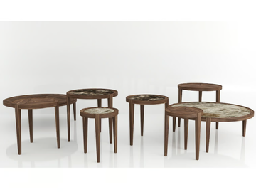LEONARDO L1030N - Round marble coffee table by Arte Brotto